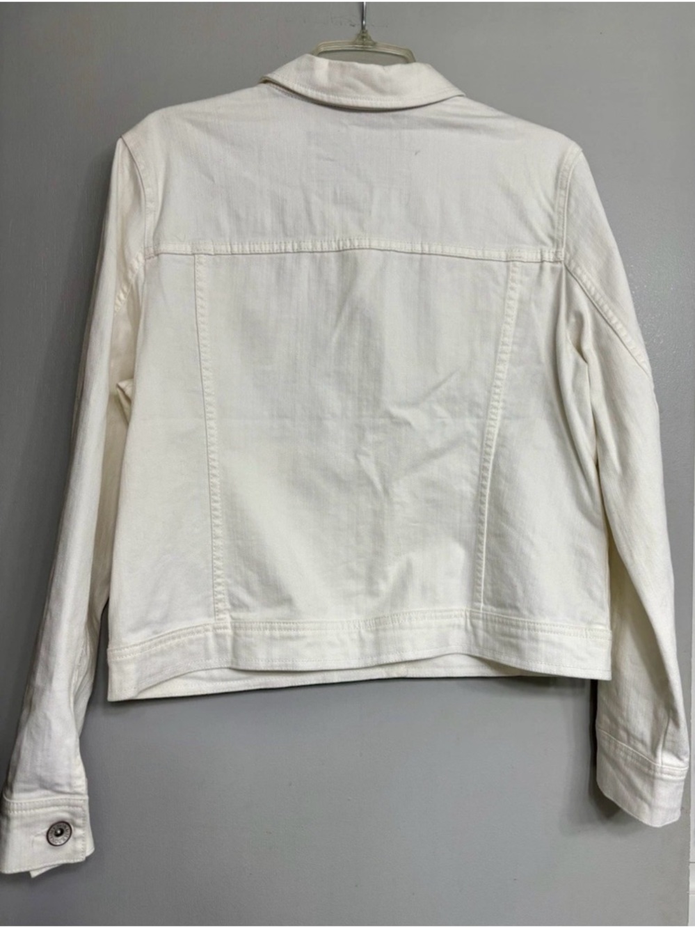 Merona White Womens Denim Jacket - Button Front - Picture 3 of 7